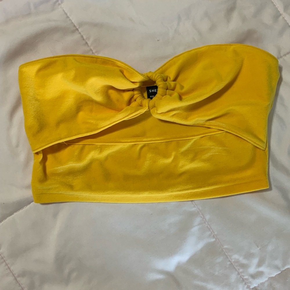 SHEIN small tube top yellow 2 piece